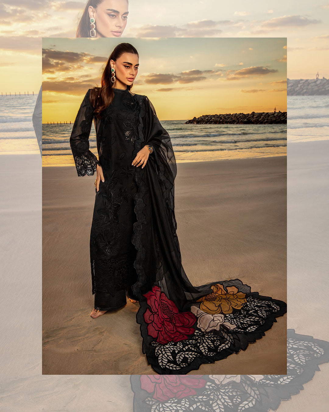 Rang Rasiya - Black Laser Embroidered
