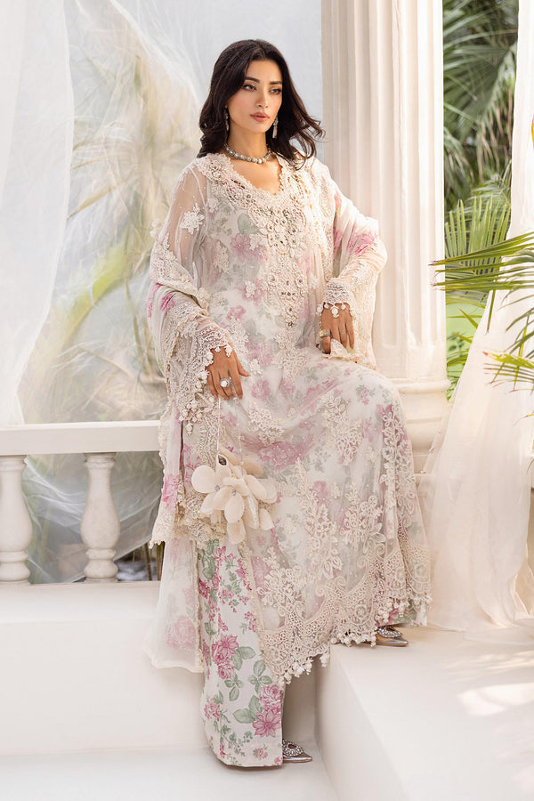 Off White Chiffon Suit