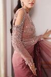 Ash Pink Ombre Chiffon Saree
