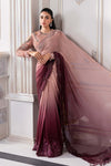 Ash Pink Ombre Chiffon Saree