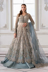 Coffee to Aqua 3 Piece Unstitched Embroidered Net Suit