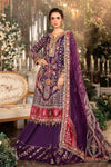 Purple Default 3 Piece Unstitched Embroidered Raw Silk Suit