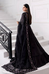 Black 3 Piece Unstitched Embroidered Organza Suit