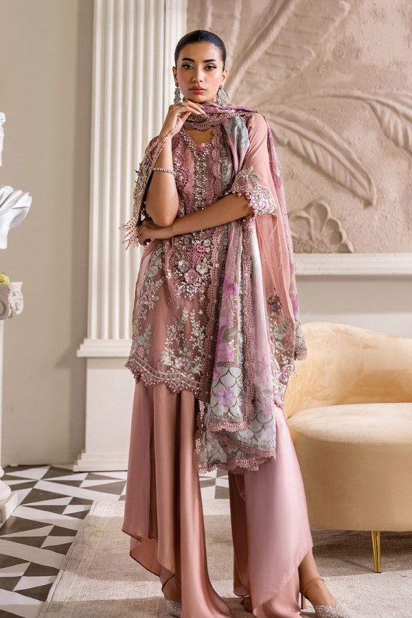 Tea Pink Chiffon Suit