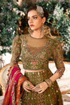 Olive Green Default 3 Piece Unstitched Embroidered Organza Suit