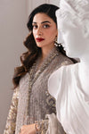 Steel Grey 3 Piece Unstitched Embroidered Organza Suit