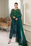 Emerald Green To Teal Chiffon Suit