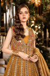 Mustard Default 3 Piece Unstitched Embroidered Organza Suit