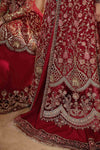 Red Default 3 Piece Unstitched Embroidered Organza Suit