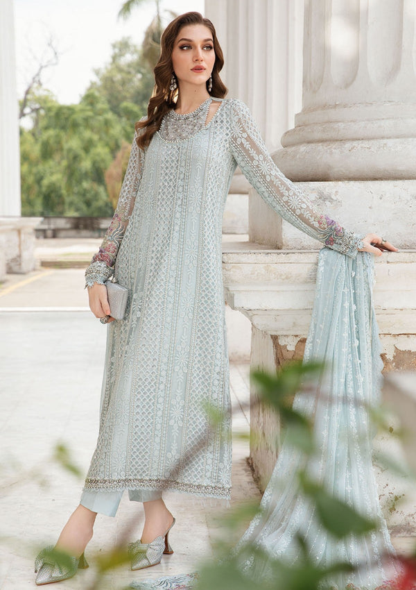Aqua Formal Collection - Maria B - Unstitched - Chiffon 24 - MPC24#03