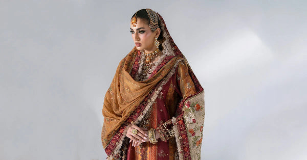 Unstitched Embroidered Raw Silk SuitIn Stock BD-3104-Maroon Crimson-Default