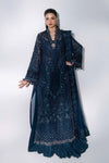 Unstitched Embroidered Organza SuitIn Stock BD-3106-Peacock Blue-Default