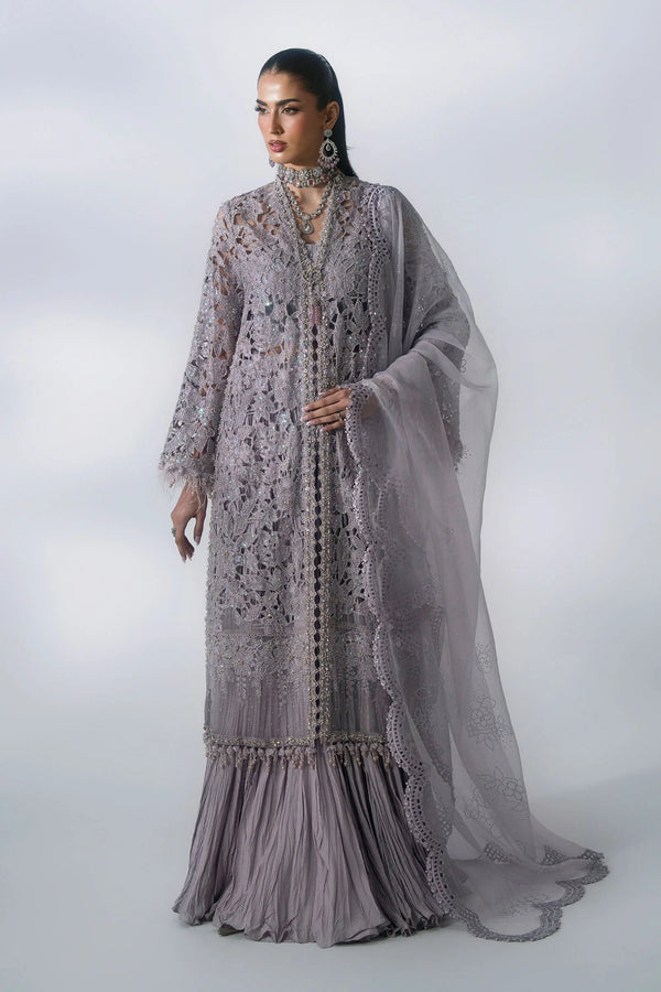 Unstitched Embroidered Organza SuitIn Stock BD-3105-Dusty Lilac-Default