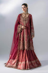 Unstitched Embroidered Organza SuitIn Stock BD-3108-Deep Salmon pink-Default