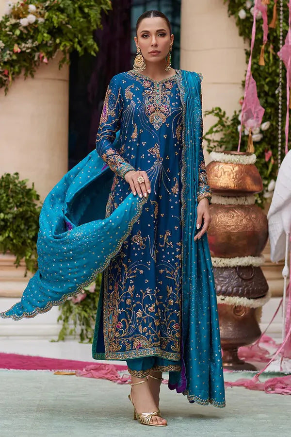 Farah Talib Aziz – Nihal Teal Kurta