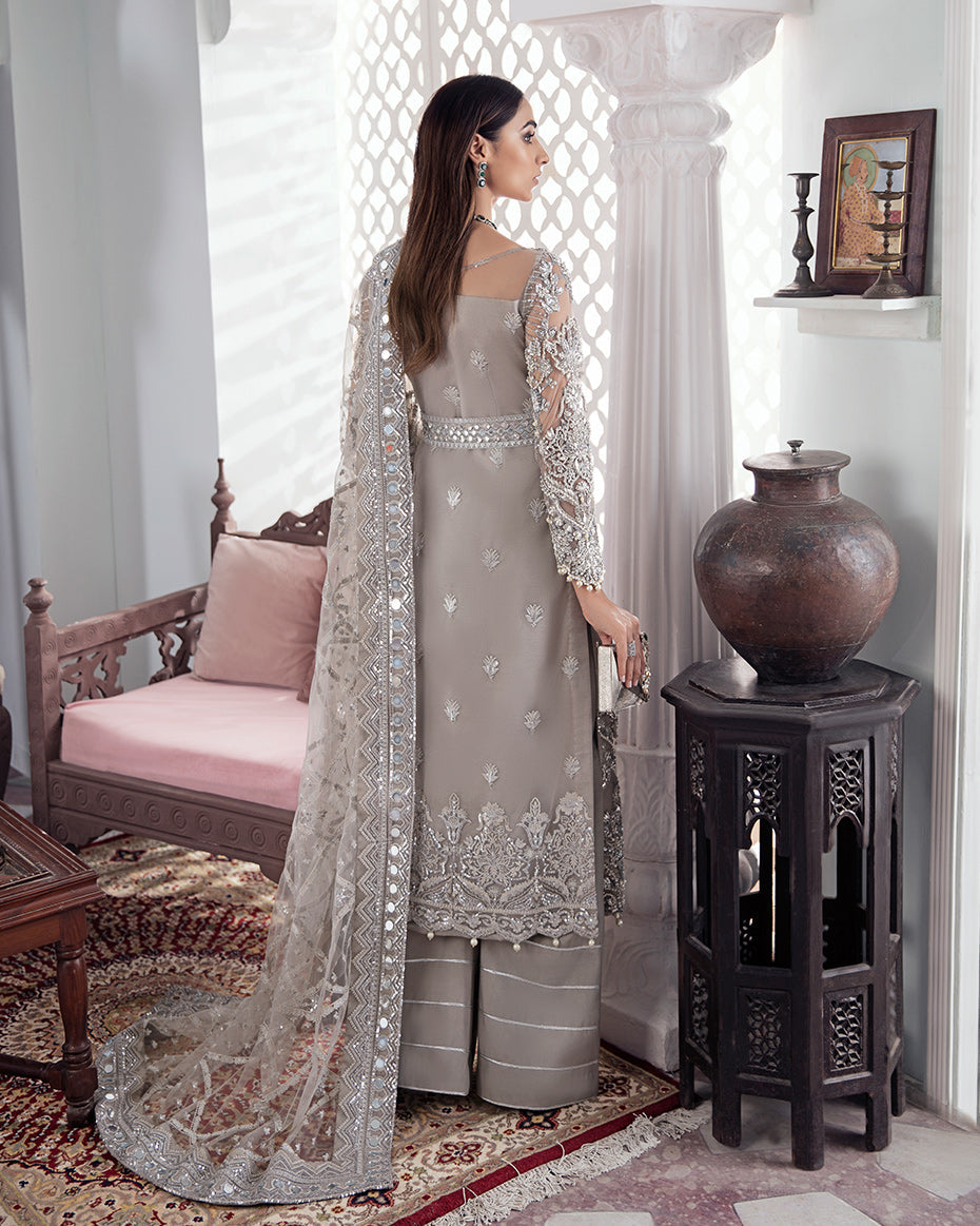 Gulnoor Embroidered Net 3-Piece Suit WS-18 - Gulaal