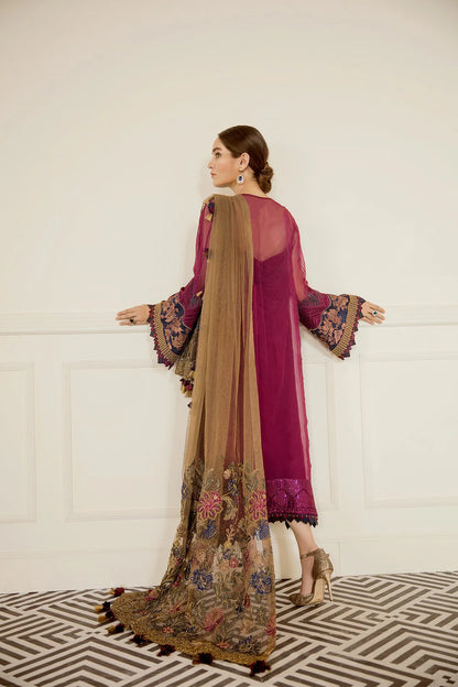Cerise (Baroque Chantelle Embroidered Chiffon)