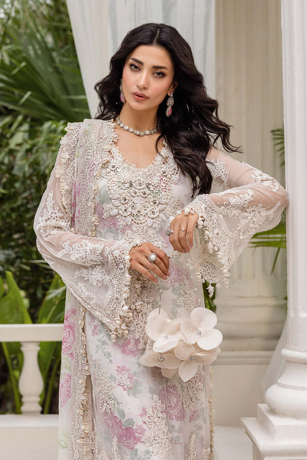 Off White Chiffon Suit