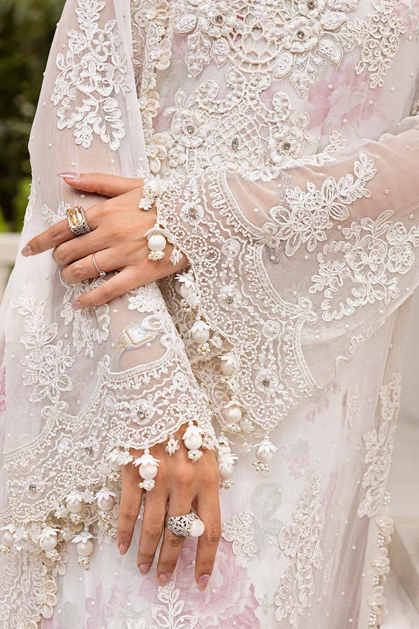 Off White Chiffon Suit