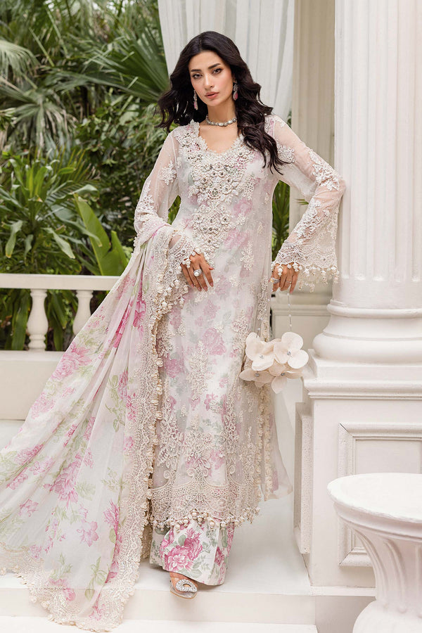 Off White Chiffon Suit