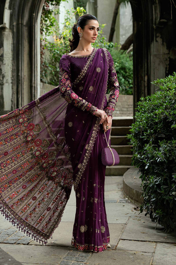 Plum Purple Saree