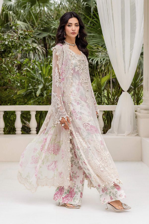 Off White Chiffon Suit