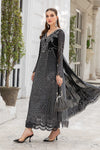 Black Embroidered Chiffon Suit