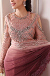 Ash Pink Ombre Chiffon Saree