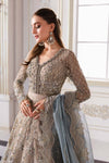 Coffee to Aqua 3 Piece Unstitched Embroidered Net Suit