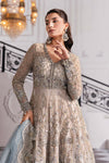 Coffee to Aqua 3 Piece Unstitched Embroidered Net Suit