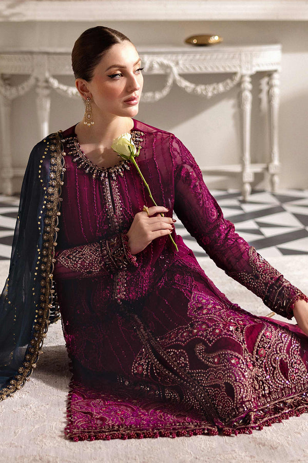 Magenta Chiffon Suit