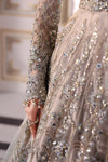 Coffee to Aqua 3 Piece Unstitched Embroidered Net Suit