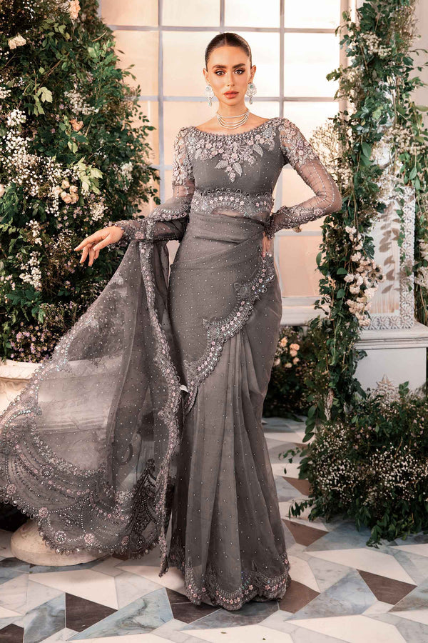Cloud Grey Default Saree
