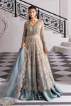 Coffee to Aqua 3 Piece Unstitched Embroidered Net Suit