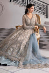 Coffee to Aqua 3 Piece Unstitched Embroidered Net Suit