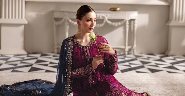 Magenta Chiffon Suit