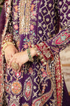 Purple Default 3 Piece Unstitched Embroidered Raw Silk Suit