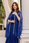 Cobalt Blue Chiffon Suit
