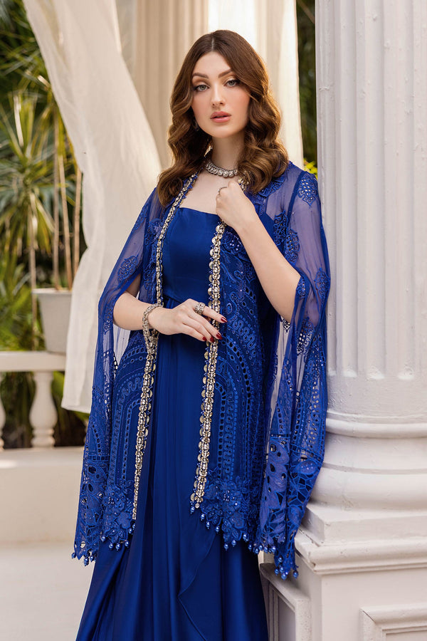 Cobalt Blue Chiffon Suit
