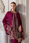 Magenta 3 Piece Unstitched Embroidered Chiffon Suit