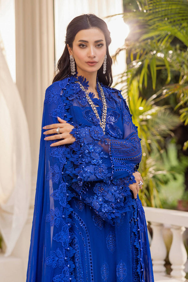 Cobalt Blue Chiffon Suit