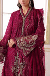 Magenta 3 Piece Unstitched Embroidered Chiffon Suit