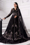 Black 3 Piece Unstitched Embroidered Organza Suit