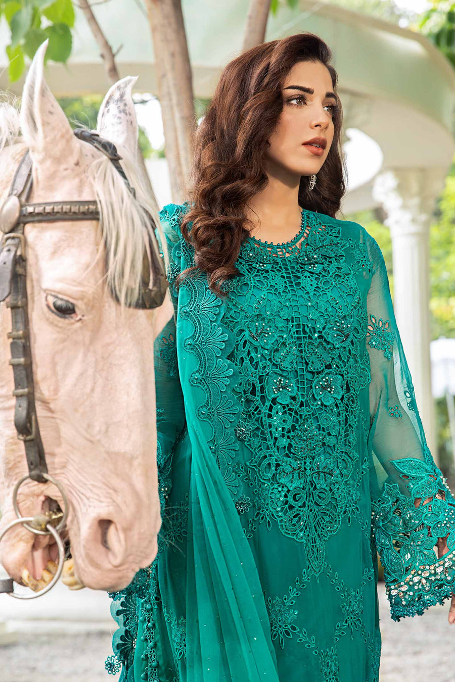 Maria B - Embroidered Chiffon Suit | MPC-24-105