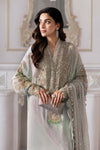 Ice Blue 3 Piece Unstitched Embroidered Chiffon Suit