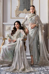 Ice Blue 3 Piece Unstitched Embroidered Chiffon Suit