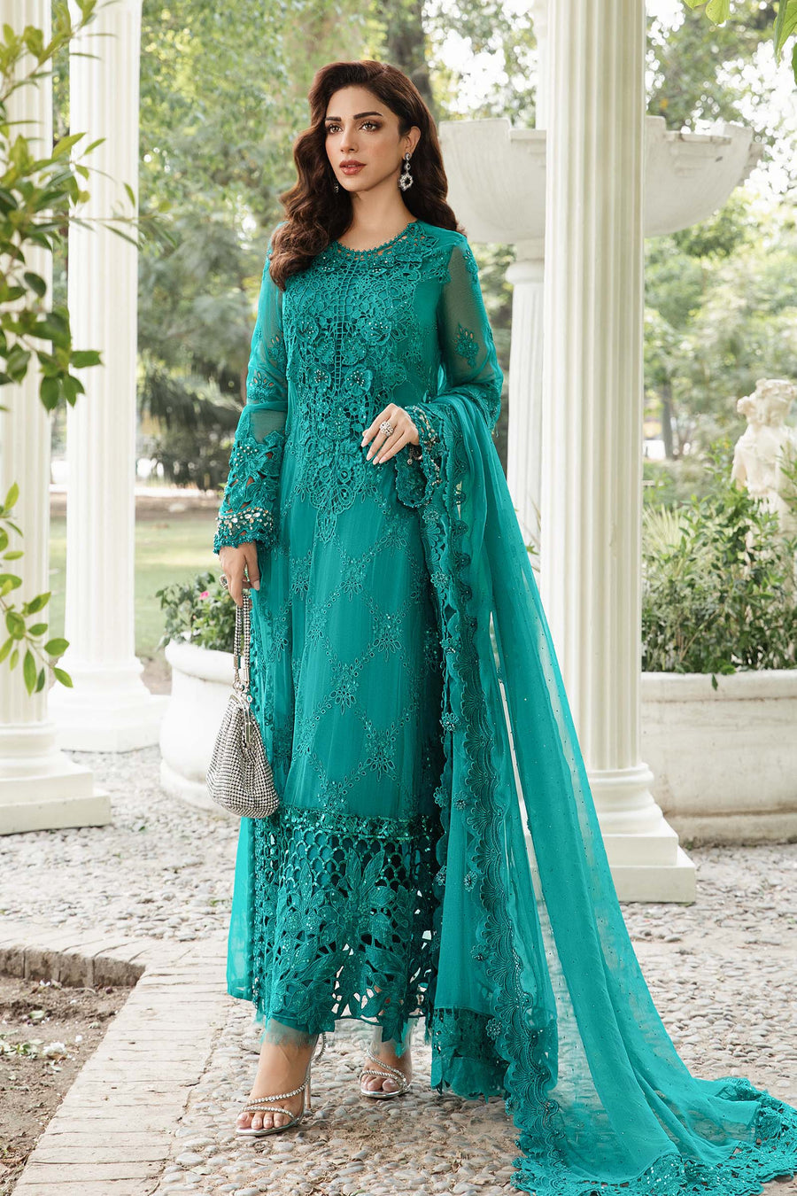Maria B - Embroidered Chiffon Suit | MPC-24-105