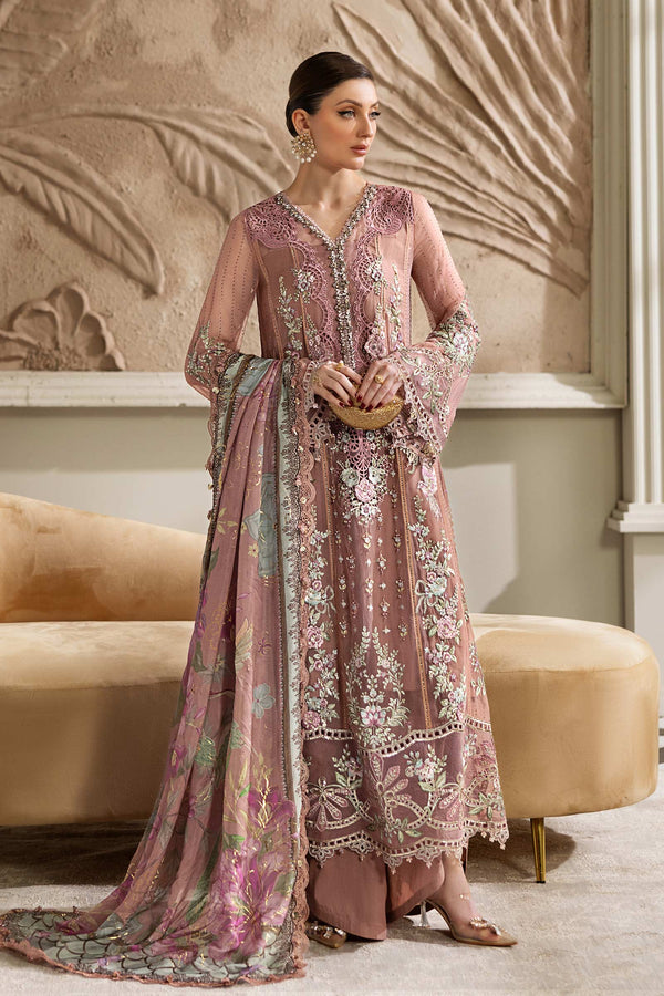 Tea Pink Chiffon Suit