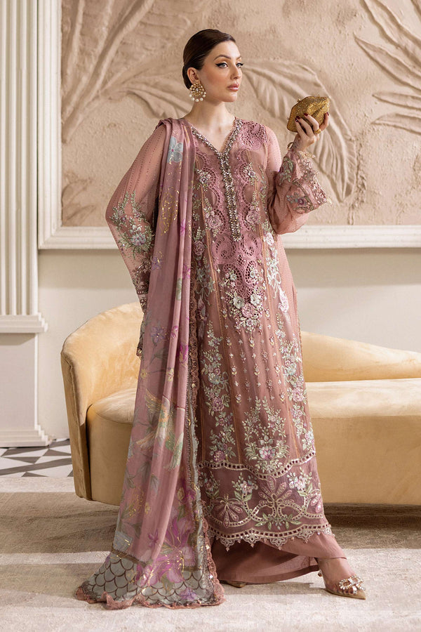 Tea Pink Chiffon Suit