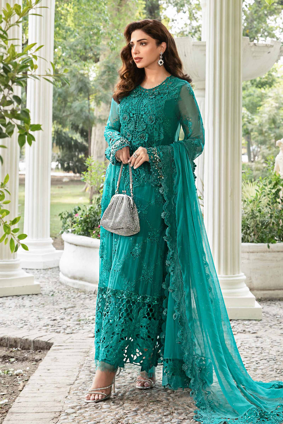 Maria B - Embroidered Chiffon Suit | MPC-24-105